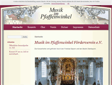 Tablet Screenshot of musikimpfaffenwinkel.de